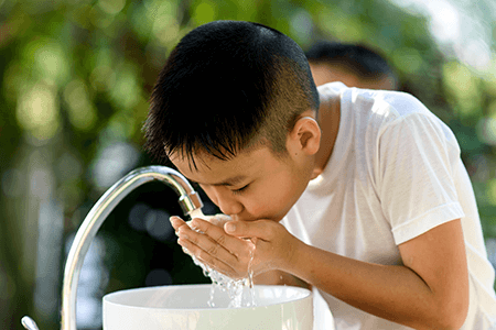 Child Drinking Safe Clean Water